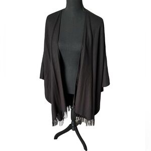 NWT Black Wave Ruana Cape from Cashmink by V Fraas, one size